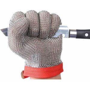 Linghhang - L(1pc) Cut Resistant Safety Gloves Mesh Stainless Steel Gloves for Cutting Slicing Work GL08