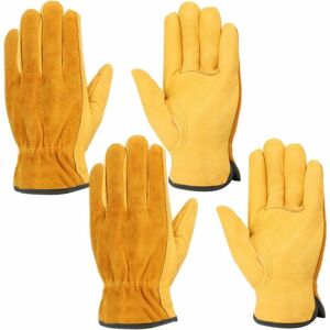 Linghhang - 2 Pairs(XL) Heavy Duty Work Gloves Anti Cut Gloves Professional Work Gloves Gardening Gloves for Men and Women for Construction Handling