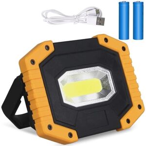 MEMKEY Rechargeable LED Floodlight, 20W USB 1200LM LED Work Light Construction Site Floodlight COB Camping Lamps Waterproof Portable with 3 Modes for