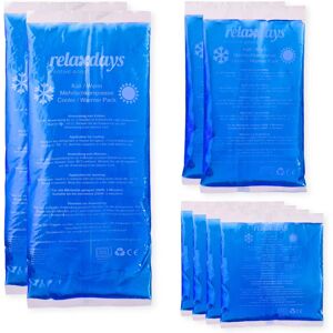 Cold Gel Pack, Set of 32, Ice Compress, Use Hot or Cool, 3 Sizes, Multi-functional, Reusable, First-aid, Blue - Relaxdays