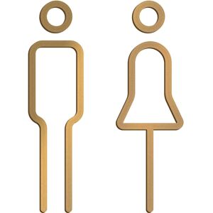 SOLLBRY Men's and Women's Restroom Sign Set, Bathroom Signs, Decorative Metal Toilet Signs, Restroom Signs for Offices, Businesses and Restaurants (18 x 5.7