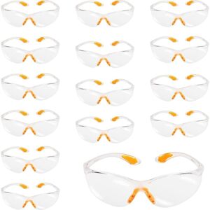 SERBIA 15 pièces Lunettes de protection de travail de bricolage Lunettes de sécurité anti-rayures Lunettes de cyclisme en plastique pour laboratoire de SERBIA 15 pièces Lunettes de protection de travail de bricolage Lunettes de sécurité anti-rayures Lunettes de cyclisme en plastique pour laboratoire de