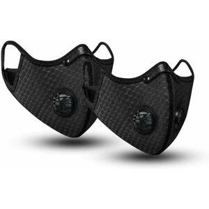 SERBIA 2 masques anti-poussière pour serviettes de sport, avec filtre à charbon actif, lavables, réutilisables et respirants, adaptés aux activités de plein SERBIA 2 masques anti-poussière pour serviettes de sport, avec filtre à charbon actif, lavables, réutilisables et respirants, adaptés aux activités de plein