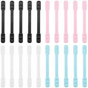 TRIMEC 20 pièces porte-masque crochet de masque en silicone crochet d'oreille réglable sangles d'extension de masque 4 couleurs porte-masque contre les maux TRIMEC 20 pièces porte-masque crochet de masque en silicone crochet d'oreille réglable sangles d'extension de masque 4 couleurs porte-masque contre les maux