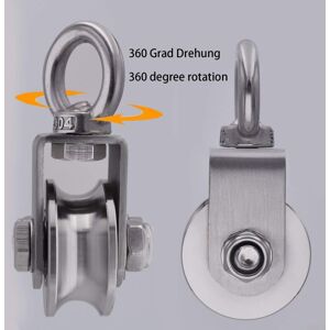 MEMKEY Rope pulley made of stainless steel 304, maximum load 500 kg MEMKEY Rope pulley made of stainless steel 304, maximum load 500 kg