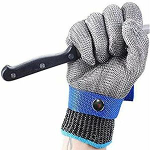 TRIMEC Gants de Protection Contre Les coupures Maille métallique Acier Inoxydable Gants de sécurité Alimentaire résistants aux coupures Gants de Boucher TRIMEC Gants de Protection Contre Les coupures Maille métallique Acier Inoxydable Gants de sécurité Alimentaire résistants aux coupures Gants de Boucher