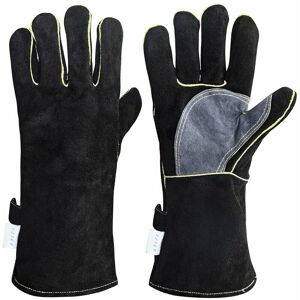DERRUI Gants épaississants en cuir résistant à la chaleur et au feu avec coutures en Kevlar, gants de protection pour travail thermique en métal chaud à DERRUI Gants épaississants en cuir résistant à la chaleur et au feu avec coutures en Kevlar, gants de protection pour travail thermique en métal chaud à