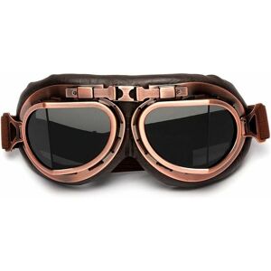 TRIMEC Lunettes de protection pour pilote de moto / aviateur, Verres marron TRIMEC Lunettes de protection pour pilote de moto / aviateur, Verres marron