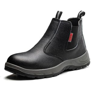 SWEEVT Men's Turbo Chelsea Waterproof Carbon Toe Work Boots Smash & Stab Steel Toe Toe Spark Resistant Welder Shoes,Black-45 SWEEVT Men's Turbo Chelsea Waterproof Carbon Toe Work Boots Smash & Stab Steel Toe Toe Spark Resistant Welder Shoes,Black-45