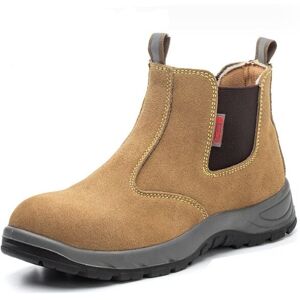 SWEEVT Men's Turbo Chelsea Waterproof Carbon Toe Work Boots Smash & Stab Steel Toe Toe Spark Resistant Welder Shoes,Brown-45 SWEEVT Men's Turbo Chelsea Waterproof Carbon Toe Work Boots Smash & Stab Steel Toe Toe Spark Resistant Welder Shoes,Brown-45