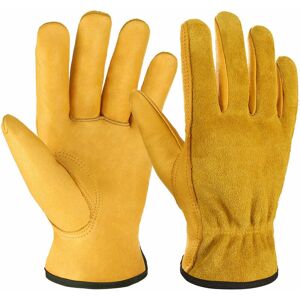 TRIMEC Preuve épine Gants de Jardinage pour Hommes Femmes, Gants de Travail en Cuir Jaune, Gants de Jardinage Complet, xl TRIMEC Preuve épine Gants de Jardinage pour Hommes Femmes, Gants de Travail en Cuir Jaune, Gants de Jardinage Complet, xl