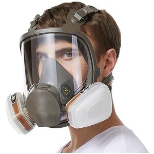 IKODM Reusable Full Face Mask, Full Face Respirator, Dust Gas Mask, Replaceable Dual Filters for Painting, Spraying, Welding and Workplace Safety Protection IKODM Reusable Full Face Mask, Full Face Respirator, Dust Gas Mask, Replaceable Dual Filters for Painting, Spraying, Welding and Workplace Safety Protection