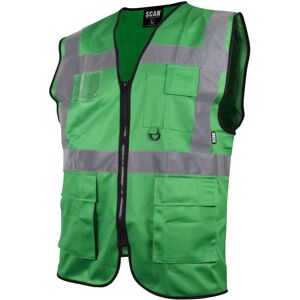 Scan - SFV09 - g Hi-Vis Utility Vest Green Waistcoat - m (41in) scahvuwmg Scan - SFV09 - g Hi-Vis Utility Vest Green Waistcoat - m (41in) scahvuwmg