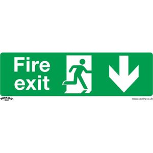 Sealey - SS22P10 Worksafe® Fire Exit (Down) Safety Sign, Rigid Plastic - Pack of 10 Sealey - SS22P10 Worksafe® Fire Exit (Down) Safety Sign, Rigid Plastic - Pack of 10