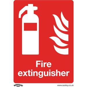 SS15V10 Worksafe® Fire Extinguisher Safety Sign, Self-Adhesive Vinyl - Pack of 10 - Sealey SS15V10 Worksafe® Fire Extinguisher Safety Sign, Self-Adhesive Vinyl - Pack of 10 - Sealey