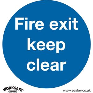 Sealey - Worksafe Safety Sign - Fire Exit Keep Clear - Self-adhesive-pack of 10 Sealey - Worksafe Safety Sign - Fire Exit Keep Clear - Self-adhesive-pack of 10