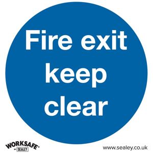 Sealey - SS2P1 Worksafe® Fire Exit Keep Clear Safety Sign - Rigid Plastic Sealey - SS2P1 Worksafe® Fire Exit Keep Clear Safety Sign - Rigid Plastic