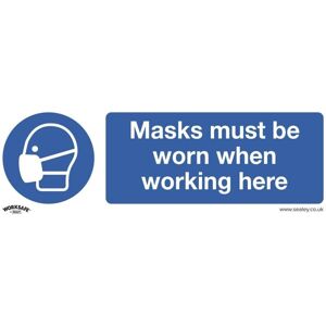 Sealey Worksafe® Masks Must Be Worn Safety Sign, Rigid Plastic - Pack of 10 SS57P10 Sealey Worksafe® Masks Must Be Worn Safety Sign, Rigid Plastic - Pack of 10 SS57P10