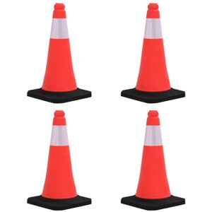 Reflective Traffic Cones with Heavy Bases 4 pcs 50 cm Vidaxl Reflective Traffic Cones with Heavy Bases 4 pcs 50 cm Vidaxl