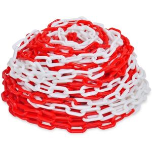 Warning Chains 2 pcs Red and White Plastic 30 m Vidaxl Warning Chains 2 pcs Red and White Plastic 30 m Vidaxl