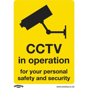 Sealey - Worksafe® cctv Safety Sign, Self-Adhesive Vinyl - Pack of 10 SS40V10 Sealey - Worksafe® cctv Safety Sign, Self-Adhesive Vinyl - Pack of 10 SS40V10