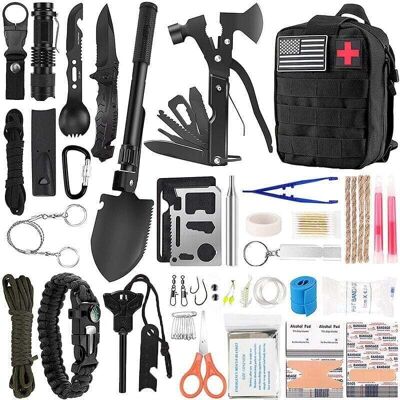 TEHTUY Emergency Survival Kit, Multi-Tool Survival Speed Kit, Tactical Pouch Outdoor Gear Emergency Trauma Bag for Hiking Camping Hunting Adventures TEHTUY Emergency Survival Kit, Multi-Tool Survival Speed Kit, Tactical Pouch Outdoor Gear Emergency Trauma Bag for Hiking Camping Hunting Adventures