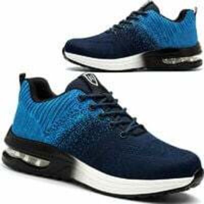 SNQ Lightweight, breathable, and comfortable safety shoes for men and women, with steel toe cap, size 39, blue - RAPANDA SNQ Lightweight, breathable, and comfortable safety shoes for men and women, with steel toe cap, size 39, blue - RAPANDA