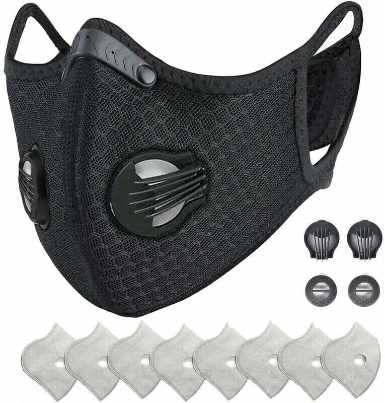 GOTRAYS Protective Face Mask Reusable Dust Mask, Sports Protector m with Activated Carbon Filter and Valves/ for Motorcycle, Cycling, Running and Outdoor
