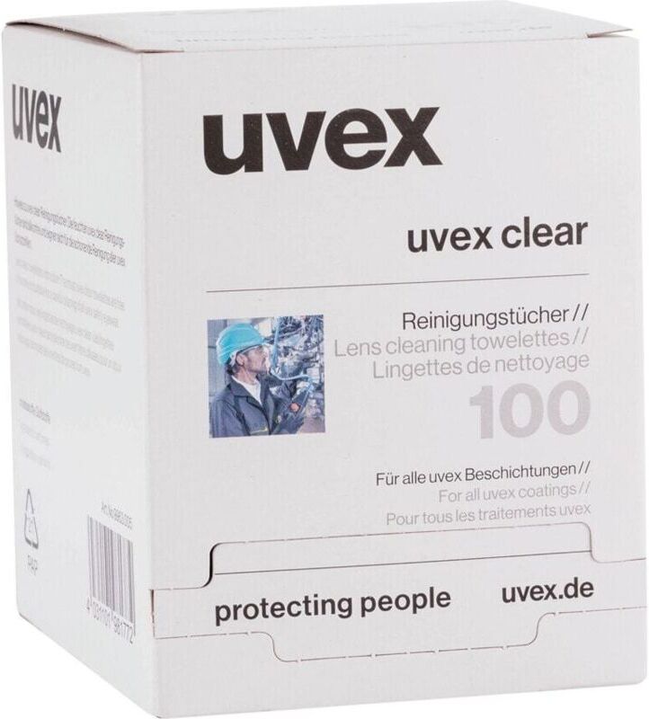 uvex 9963-000 Lens Cleaning Towelettes/Wipes (BX-100)