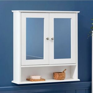 Christow - Clovelly White Double Mirrored Bathroom Cabinet - White
