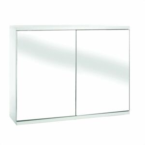 Simplicity Double Door Mirror Cabinet White - WC257022 - Croydex