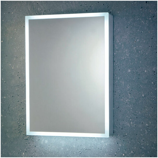 Mia led Mirror Cabinet with Demister Pad and Shaver Socket 700mm h x 500mm w - Orbit