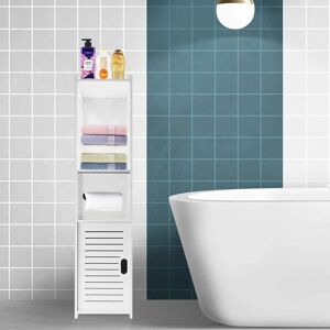 Briefness - Modern Bathroom Storage Floor Cabinet Shelf with Doors Shelves Toilet Vanity Cabinets