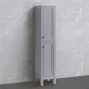 NRG 1600mm Traditional Tall Cabinet Cupboard Floor Standing Storage Furniture Unit Matte Grey