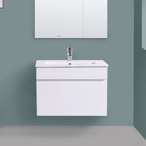 Aquariss - 600mm White Vanity Unit Ceramic Sink Basin Bathroom Drawer Storage Furniture