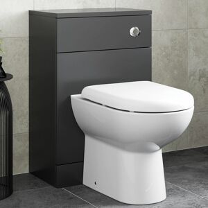 Alpine - Black Back to Wall Toilet Unit 500 x 300mm