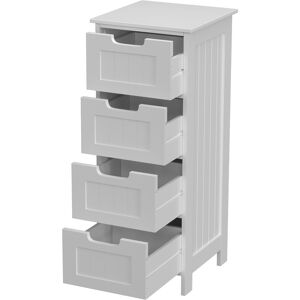 Briefness - Bathroom 4 Tier Storage Cabinet,Floor Standing Display Cabinet,Home Storage Furniture Organizer Unit for Office Living Room Kitchen