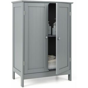 COSTWAY Bathroom Floor Cabinet Wooden Free Standing Storage Cupboard Display Organiser