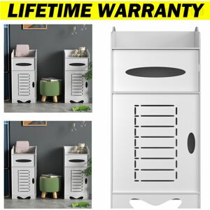 Briefness - Bathroom Storage Cabinet Floor Standing Shelves Waterproof Display White Robust Furniture Toilet Silm Shelf Organizer Tall Cupboard