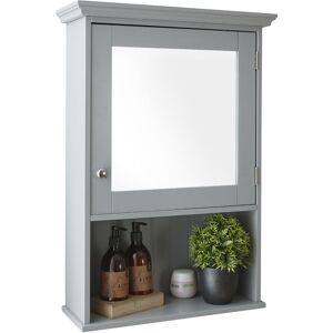 Colonial Mirrored Cabinet Grey - GFW