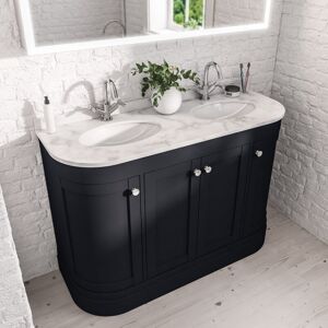 Hardwick Traditional Double Bowl 4-Door Design Vanity Unit, Matt Anthracite - Eastbrook