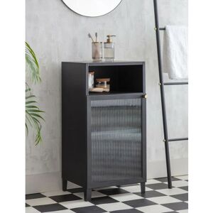 Adelphi Metal Black Bathroom Storage Cabinet Cupboard Unit - Garden Trading