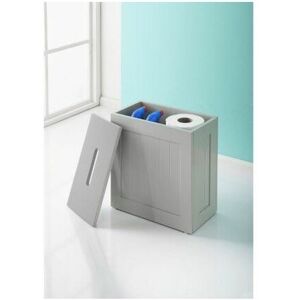 DYLEX Grey Bathroom Storage Unit Toilet Cleaning Tidy Box