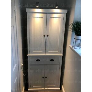Uniquehomefurniture - Kitchen Dresser Cabinet Tall Pantry Furniture Large Storage Unit Cupboard Larder
