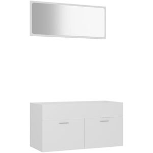 BERKFIELD HOME Mayfair 2 Piece Bathroom Furniture Set White Engineered Wood