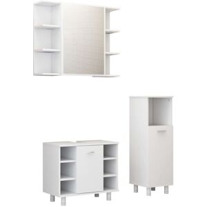 Berkfield Home - Mayfair 3 Piece Bathroom Furniture Set High Gloss White Engineered Wood