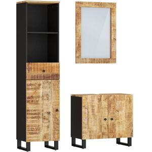 BERKFIELD HOME Mayfair 3 Piece Bathroom Furniture Set Solid Wood Mango