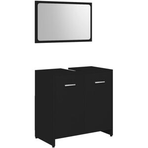 BERKFIELD HOME Mayfair Bathroom Furniture Set Black Engineered Wood