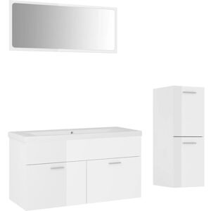 Berkfield Home - Mayfair Bathroom Furniture Set High Gloss White Engineered Wood