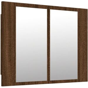 BERKFIELD HOME Mayfair led Mirror Cabinet Brown Oak 60x12x45 cm Engineered Wood